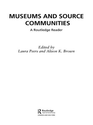 cover image of Museums and Source Communities